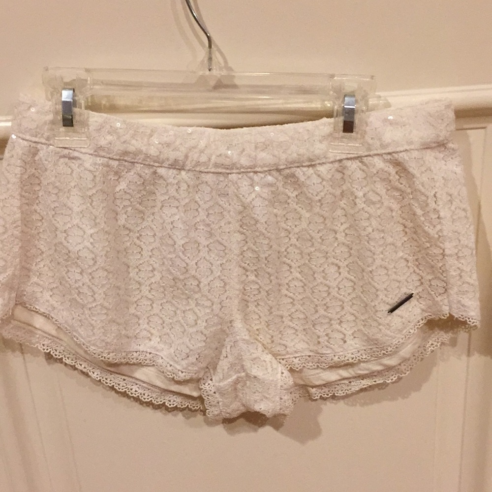Abercrombie lace and sequined shorts